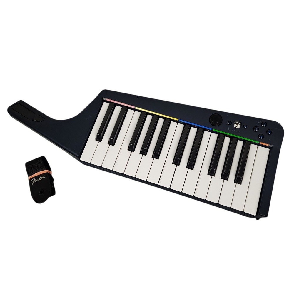 Rock Band 3 Wireless Keyboard Keytar Nintendo Wii 96161 with Strap No Dongle